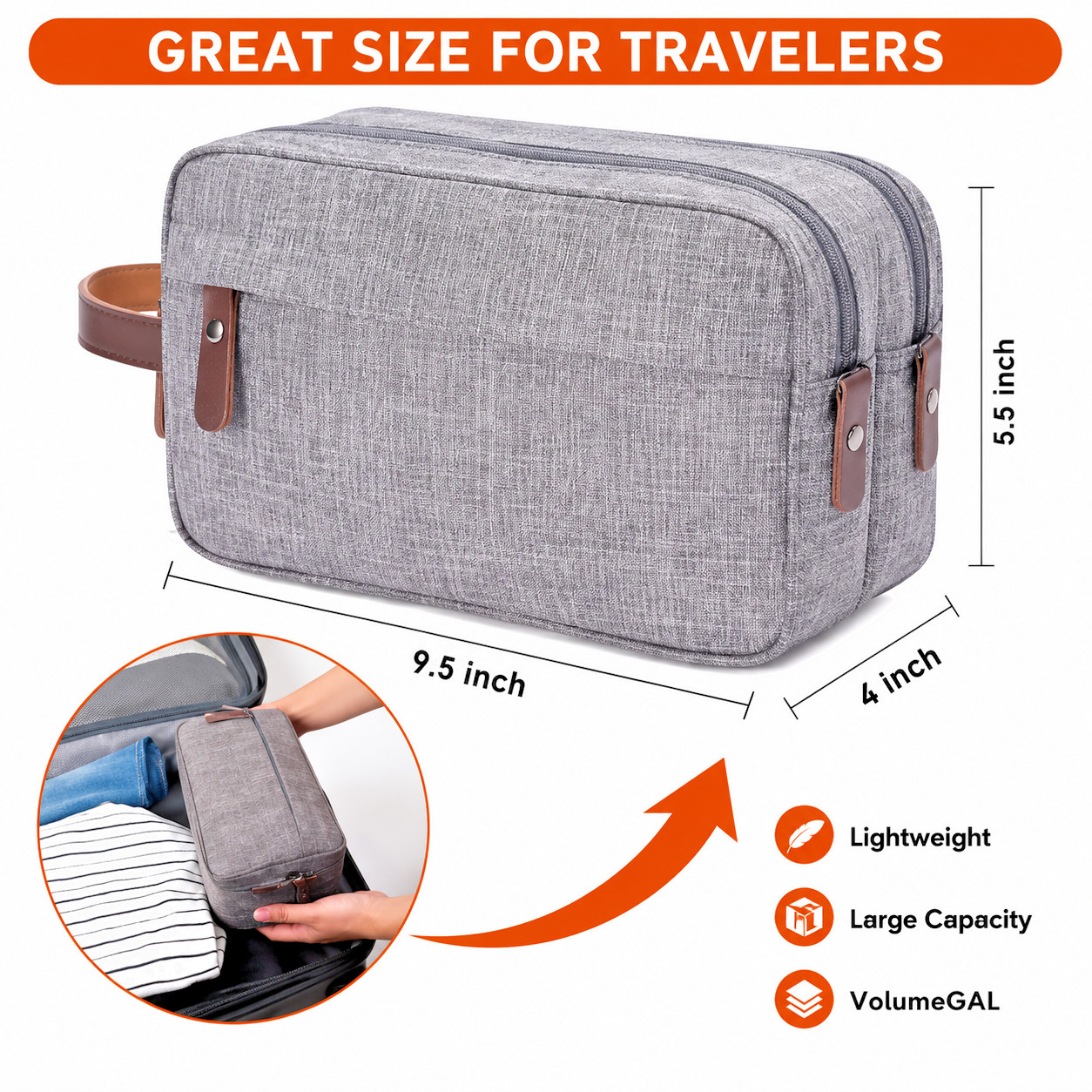 Travel Toiletry Bag Portable Cosmetic Makeup Organizer Large Capacity Waterproof