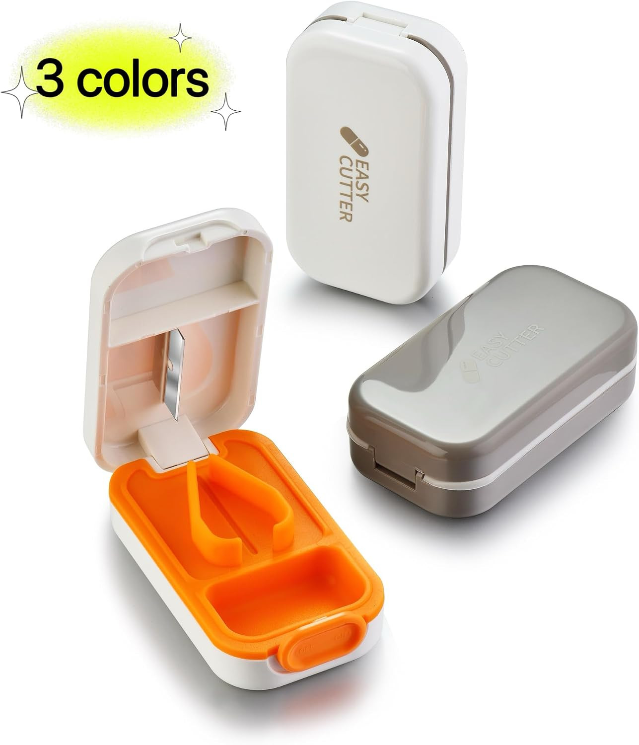 Easy Pill Cutter Pill Splitter for Small or Large Pills with Safety Lock-Include