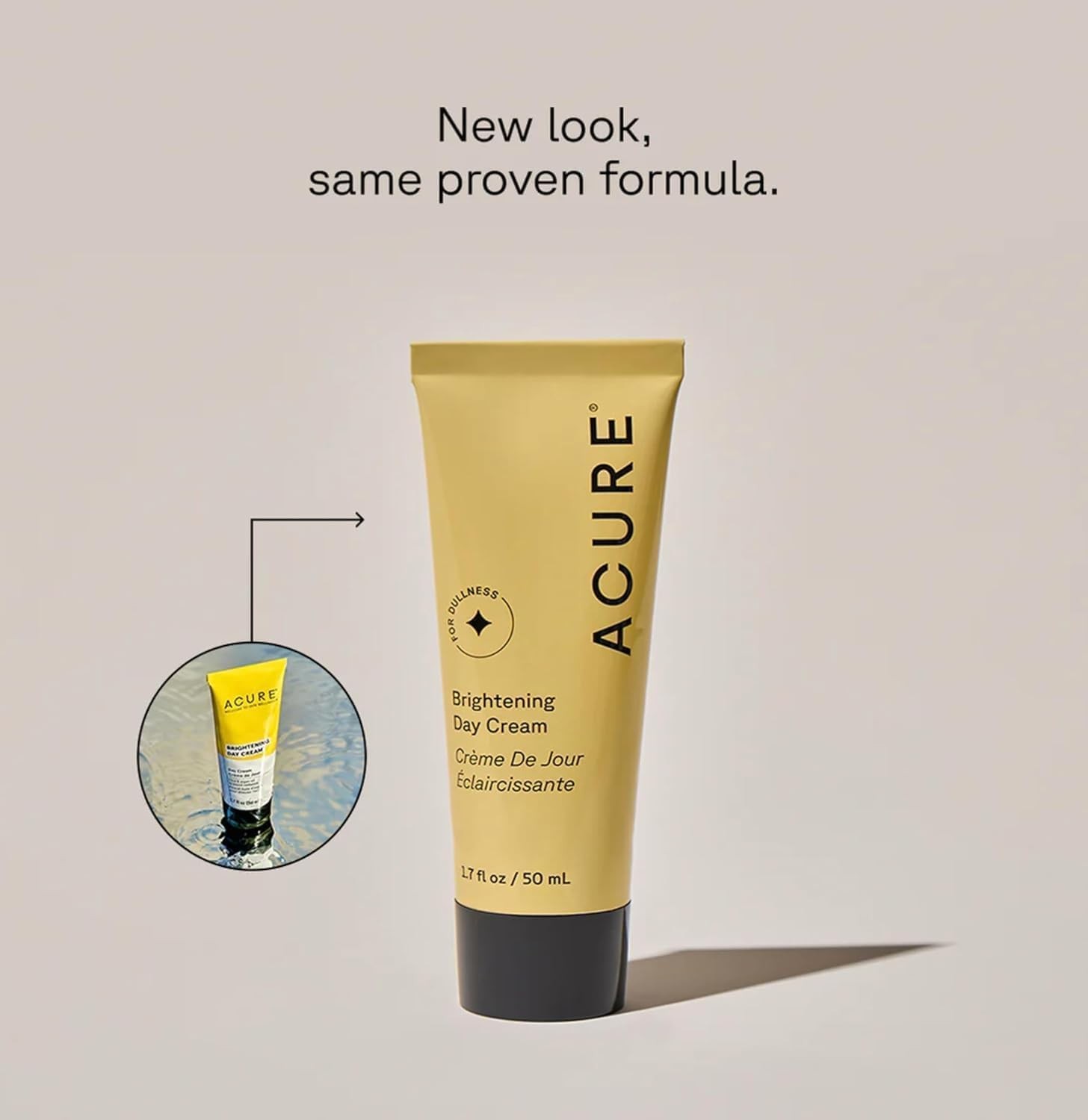 Acure Brightening Day Cream – Cica Cream, Anti 1.7 Fl Oz (Pack of 1), Ivory
