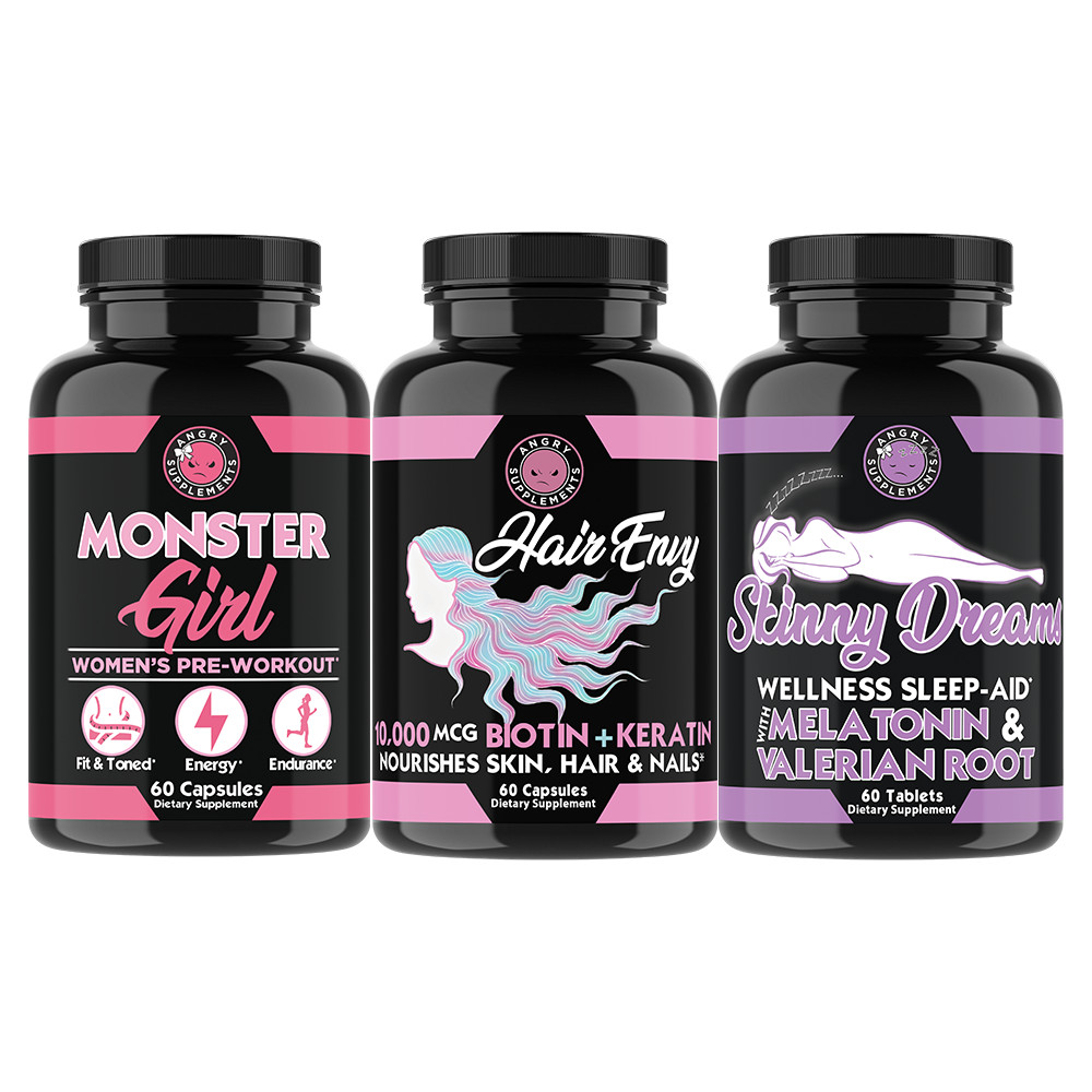 Woman’s Weight Loss Monster Girl, Hair Envy, Skinny Dreams 3PK