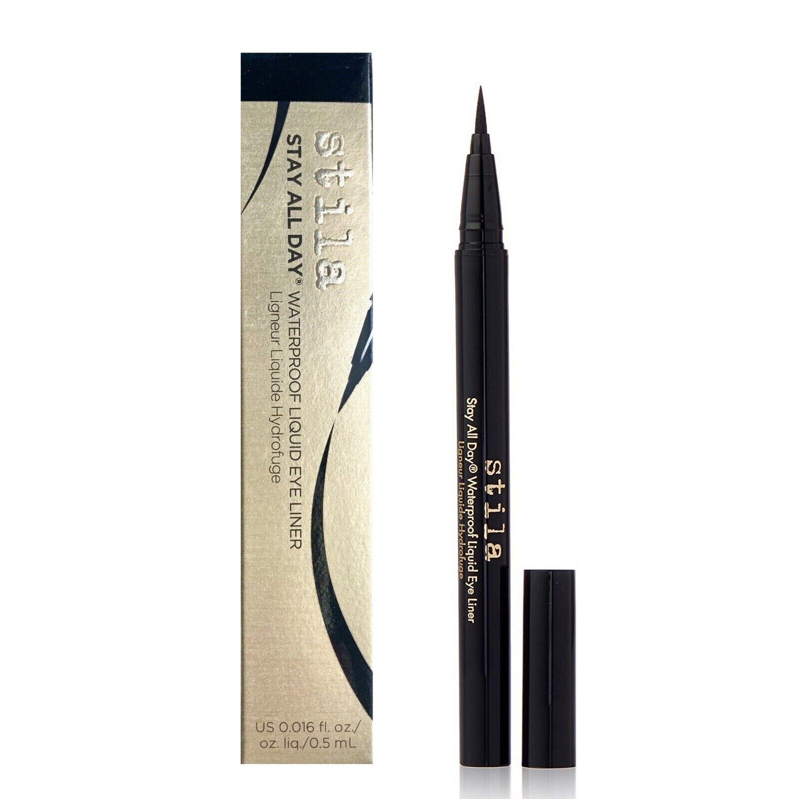 STILA STAY ALL DAY Waterproof Liquid Eyeliner INTENSE BLACK – New in Box
