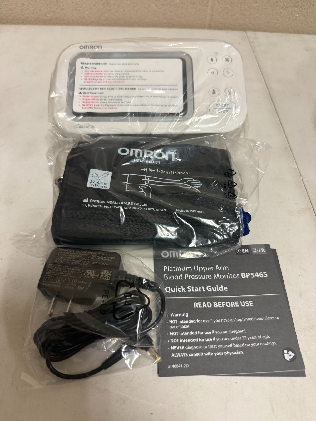 OMRON Platinum Blood Pressure Monitor, Upper Arm Cuff, Digital Bluetooth Blood P