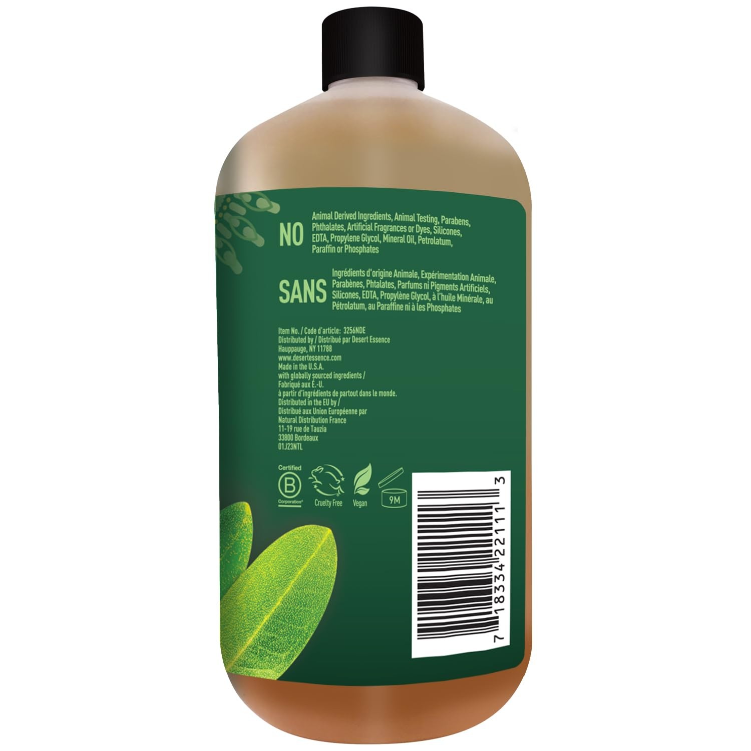Desert Essence Tea Tree Face Wash 32 fl oz – 32 Fl Oz (Pack of 1), Clear