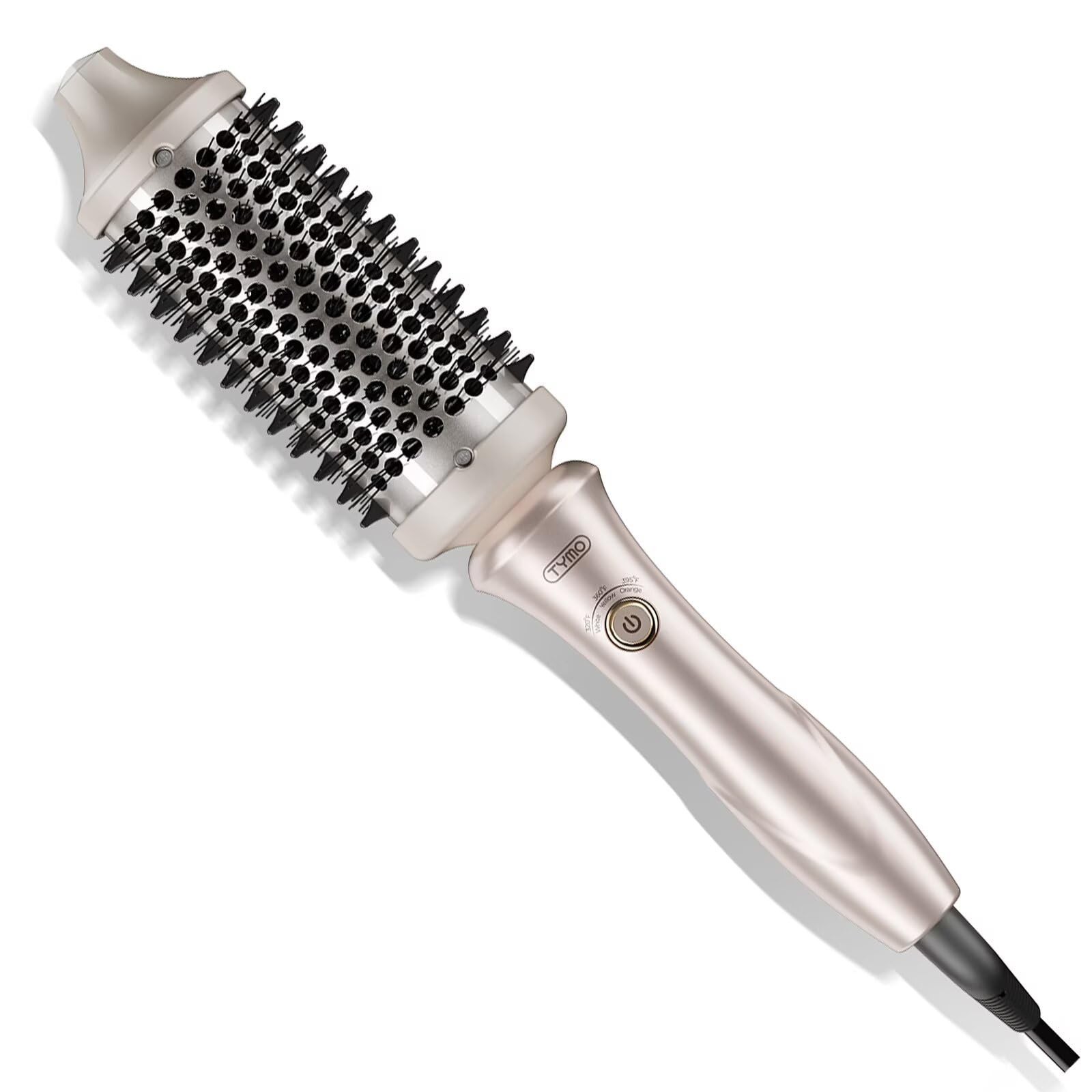 2-in-1 Heated Round Brush & Curling Tool – Volumizer for Hair Straightening, Dua