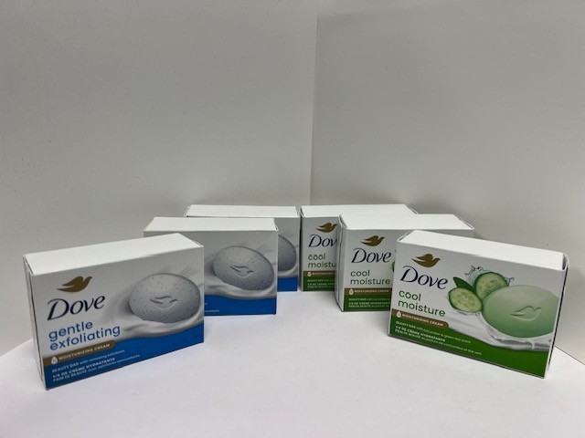 Dove Soap Beauty Bar 6 Bars, 106 g each, total 636 g, Cool Moisture Gentle Exfo