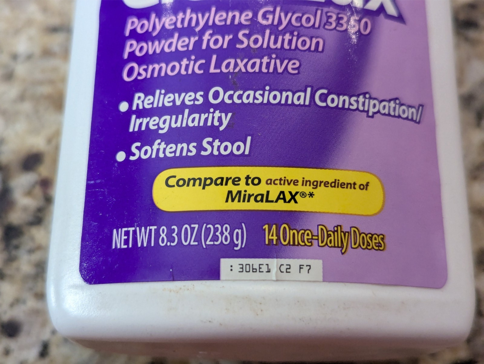 GoodSense ClearLax Polyethylene Glycol 3350 Powder Osmotic Laxative 8.3oz 06/28