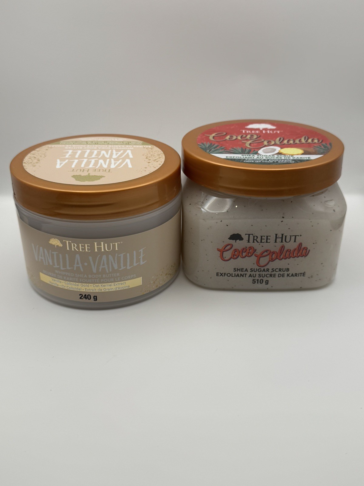 Tree Hut Body Scrub 18oz and Tree Hut Whipped Shea Body Butter 8.5oz Lot NEW