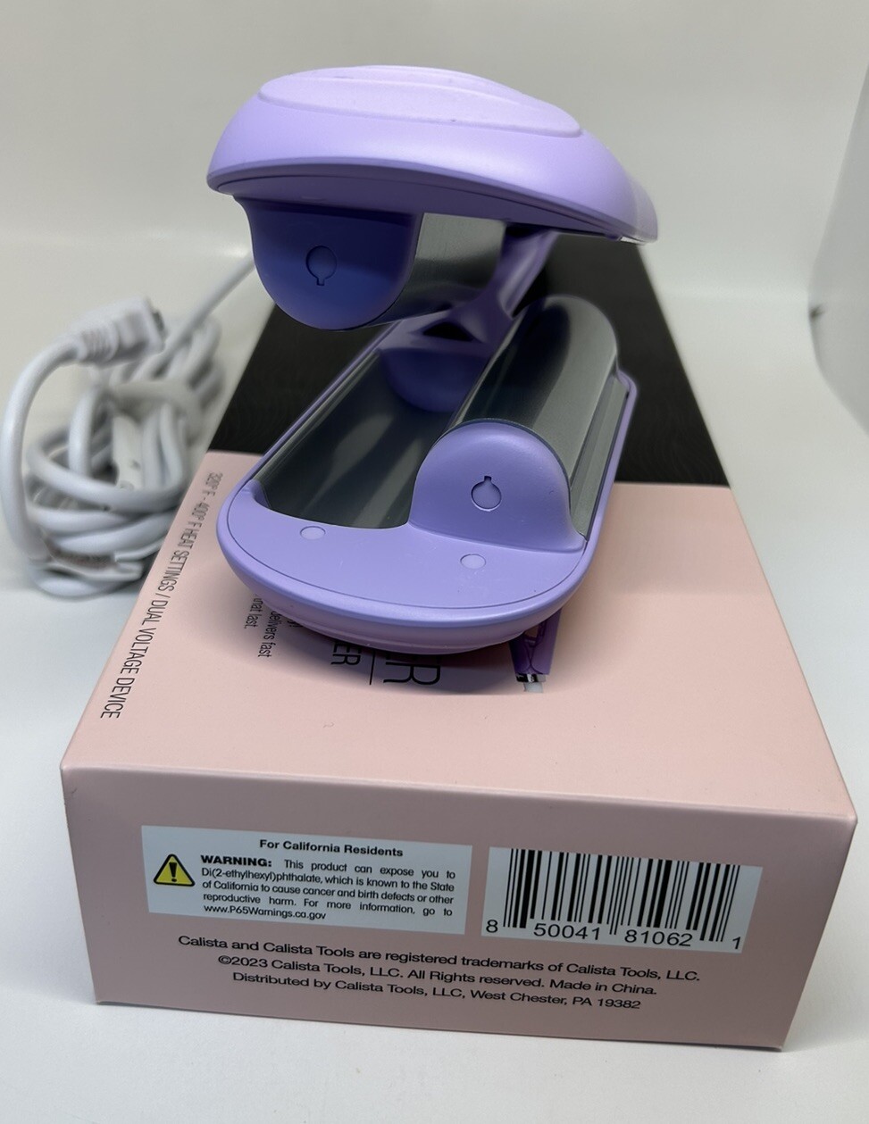 Calista Bodywaver Body Waver Styler Iron Large Wave Lavender Purple RARE READ