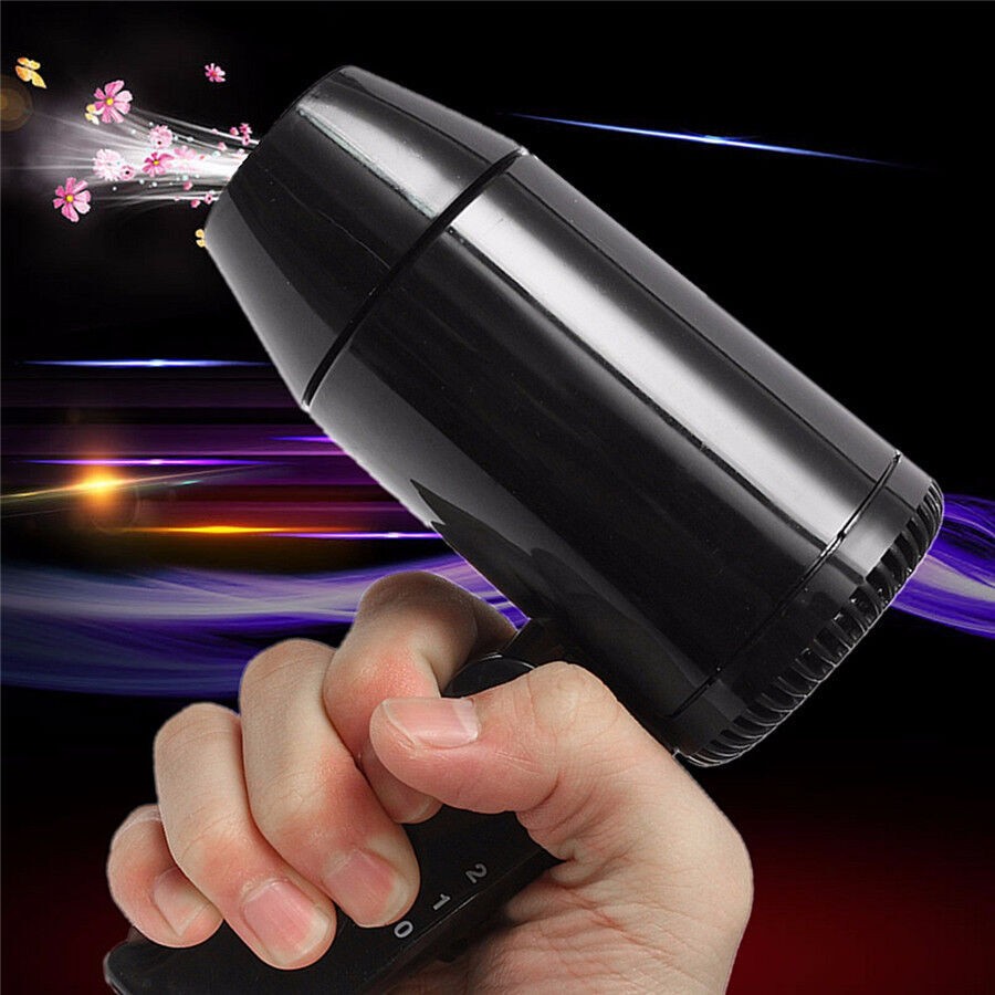 Portable 12V Car Hair Dryer Window Defroster Cigarette Lighter Plug Hot & Cold