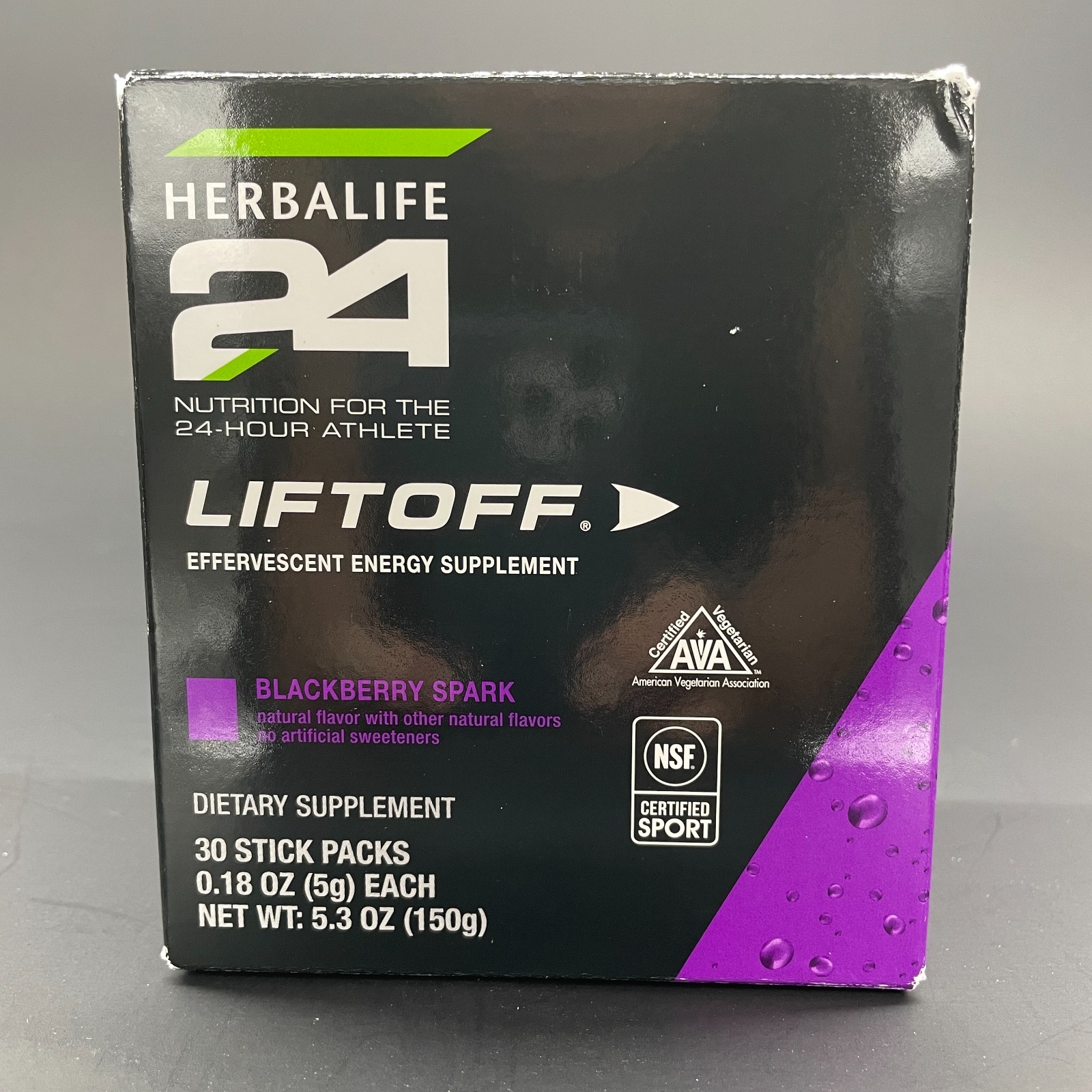 Herbalife 24 Liftoff -Flavor : Black Berry / Pineapple – (30 Packets)