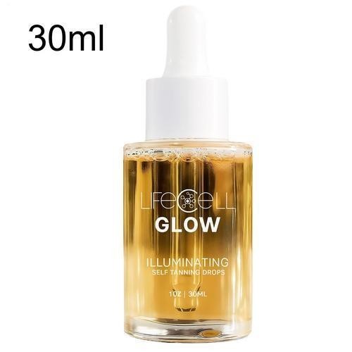Lifecell Glow Self-Tanning Drops Face Body DHA Sunless Tanner Hydrating,1Fl Oz..