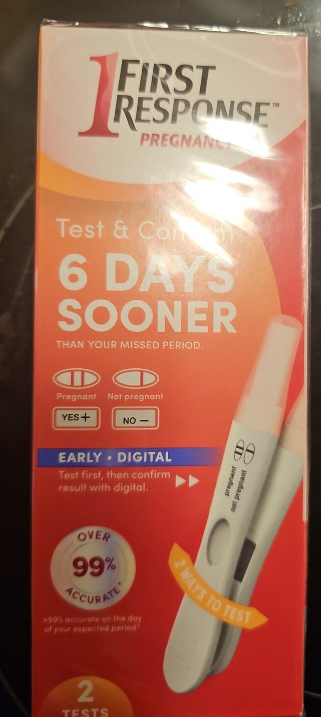 FIRST RESPONSE – 2 DIGITAL PREGNANCY TESTS – 6 DAYS SOONER – EXP. 09/2024