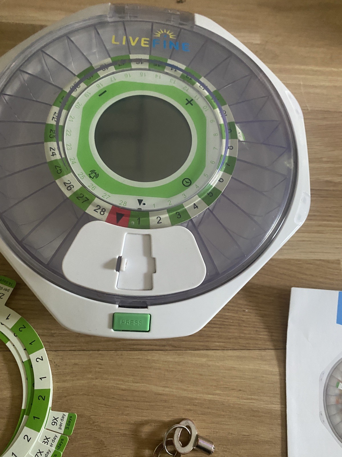 LiveFine Automatic Pill Dispenser *With 2 Keys* Lock Compartment 28 Day