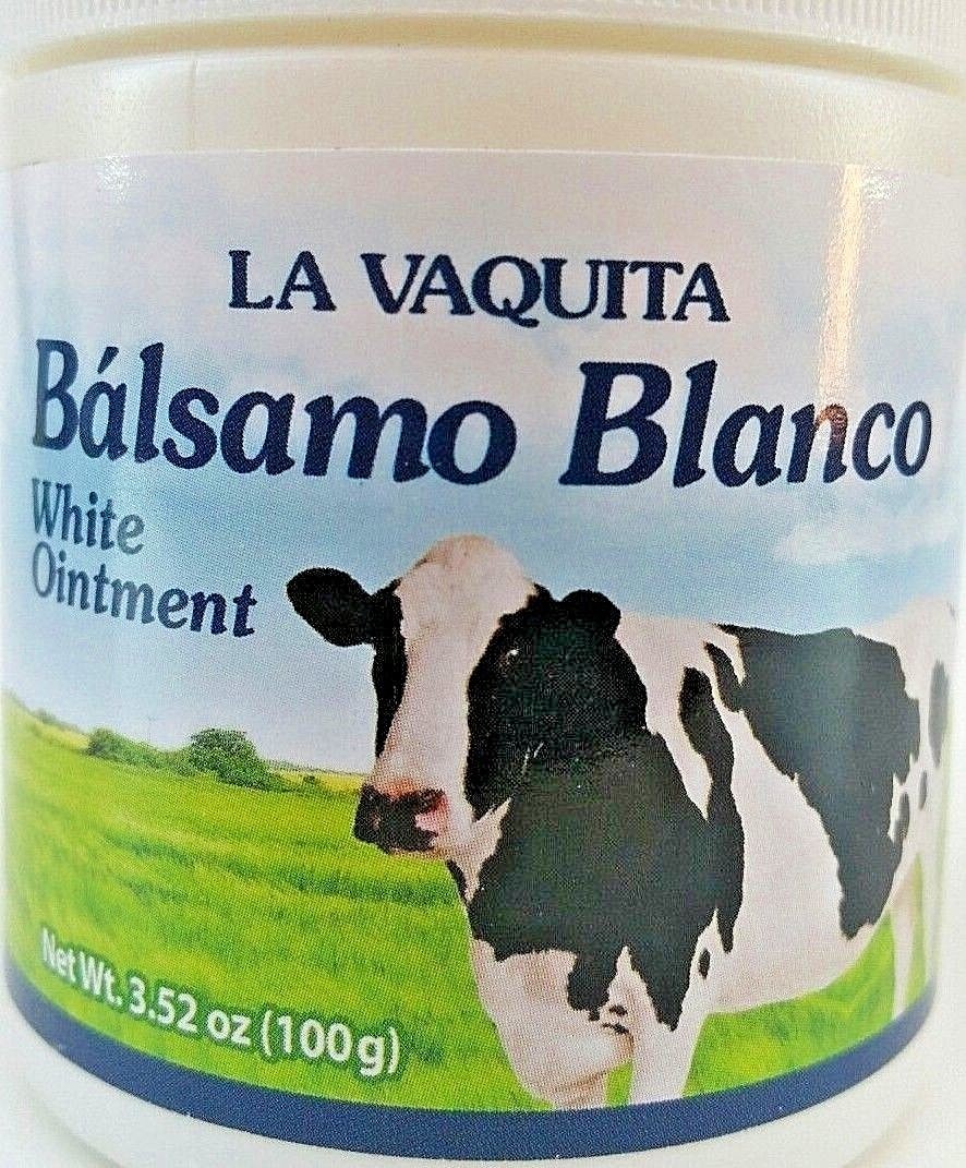 BALSAMO BLANCO LA VAQUITA POMADA 3.52 oz. BALSAMO WHITE 100 grs each