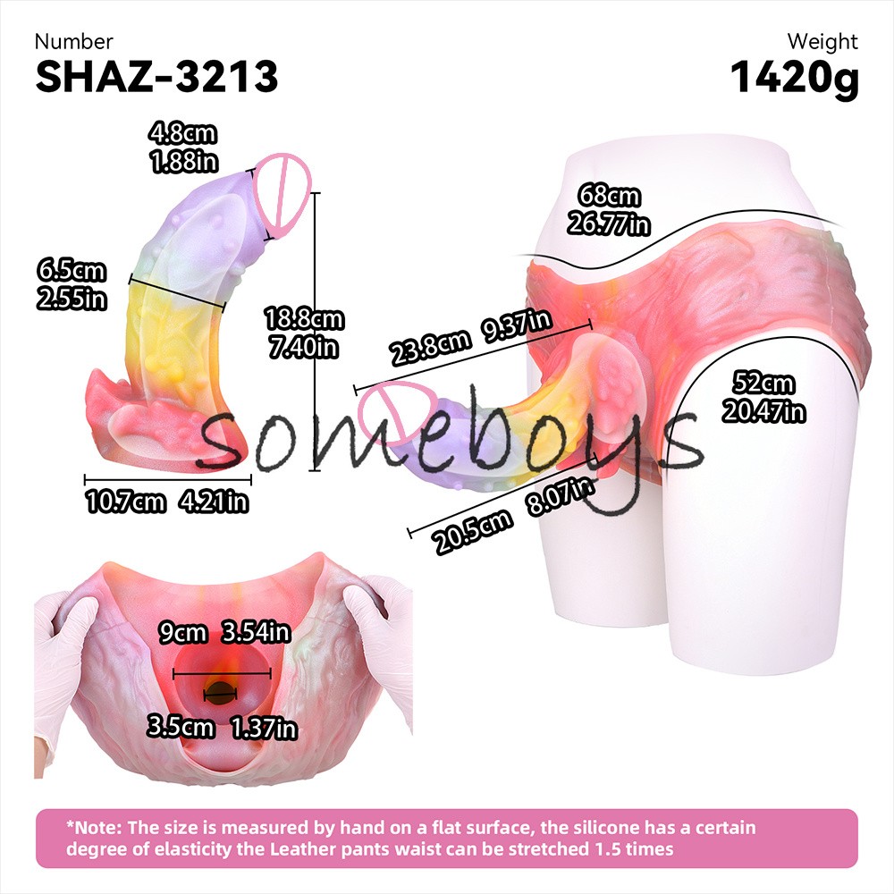 Wearable Hollow Penis Sleeve Hollow Silicone Pants Reusable Condom Extender Men