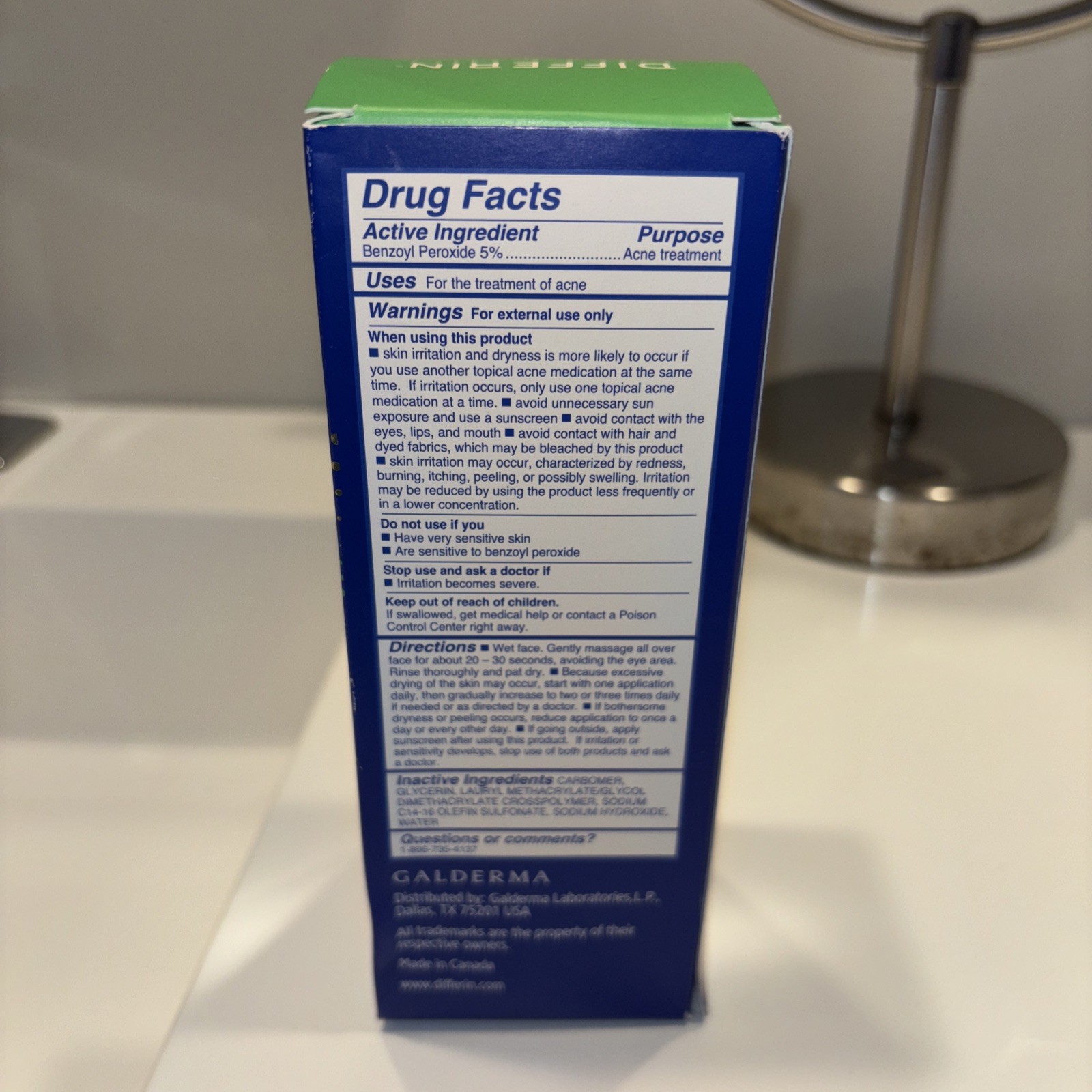 Differin Cleanse Daily Deep Cleanser Benzoyle Peroxide 5% Acne Treatment 10/2025