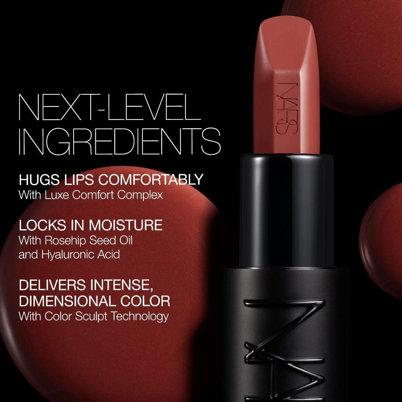 NIB 100% Authentic NARS Explicit Refillable Satin Lipstick, 19 SHADES, 0.13 oz