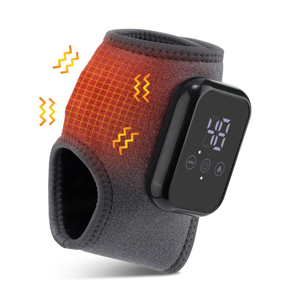 Cordless Foot and Ankle Massager Brace for Pain Relief Heating Vibration Therapy