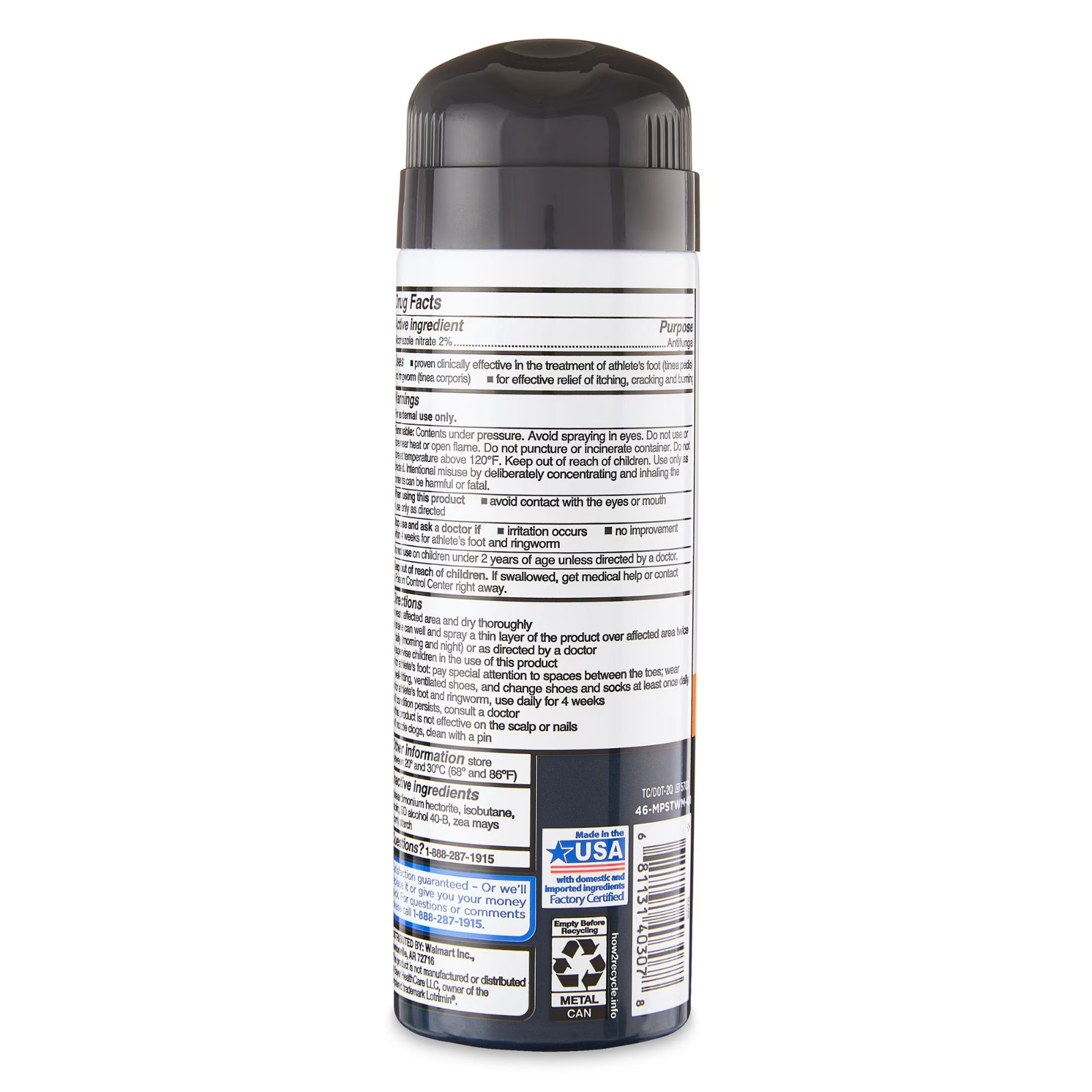 3 Pack Equate Athlete’s Foot Antifungal Powder Spray Miconazole Nitrate 2% 4.6Oz