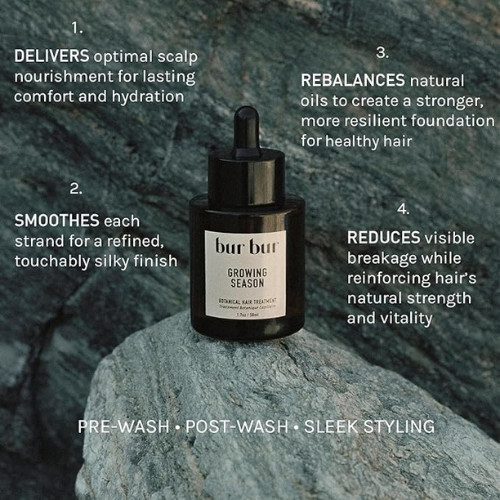Bur Bur Growing Season Hair Growth Oil Treatment Oil Hair Care Oil 1.7 oz
