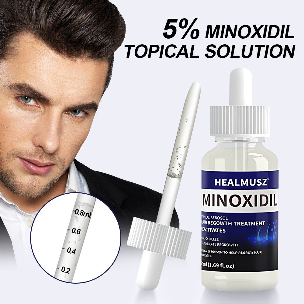 Hair Regrowth Liquid- 5% Minoxidil Topical Solution for Thicker Hair Grow 50ml*2