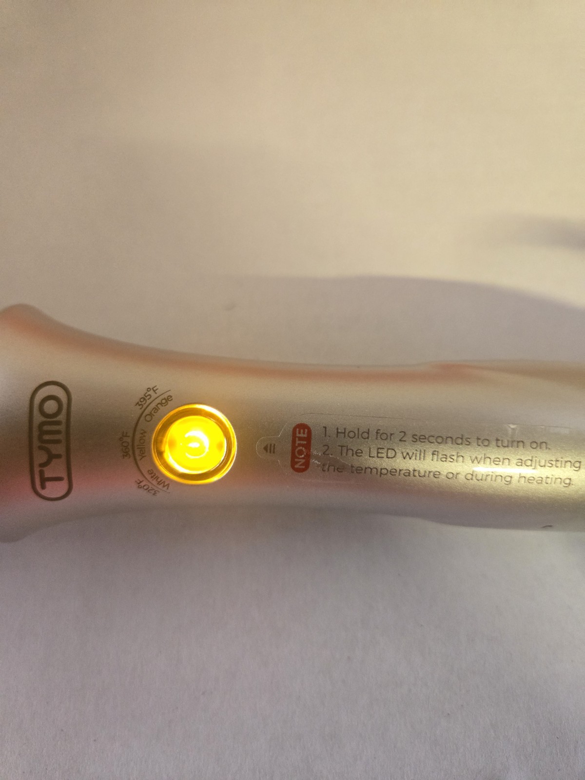 TYMO STYLUX Curling Brush 1.7in Ceramic, 3 Heat, 410°F White