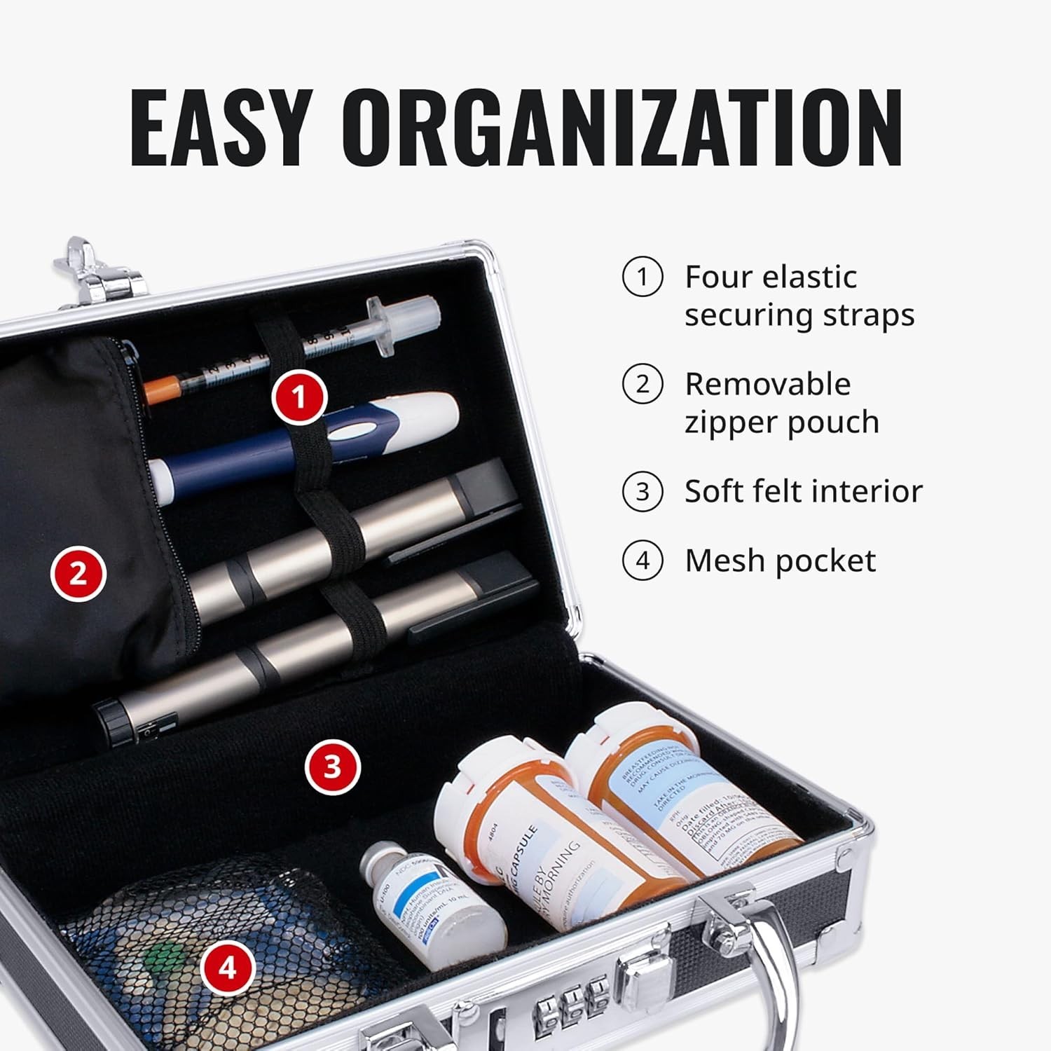 Secure Medicine Safe Case with Combination Lock – Portable Storage Solution