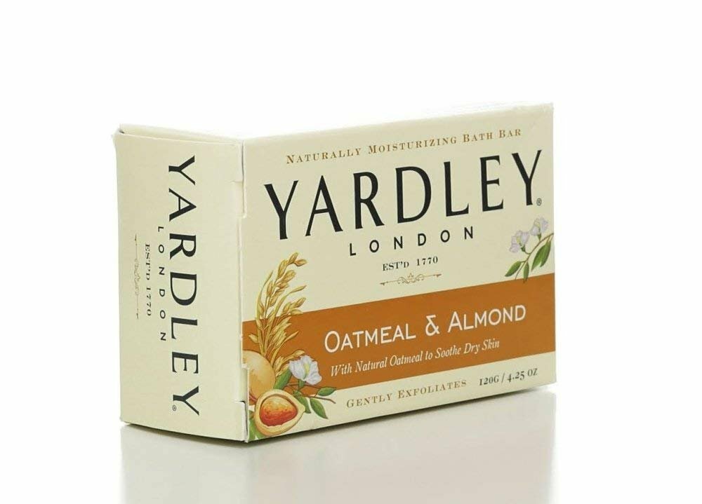 Yardley London Moisturizing Bar Oatmeal & Almond with Natural Oats 4.25 oz