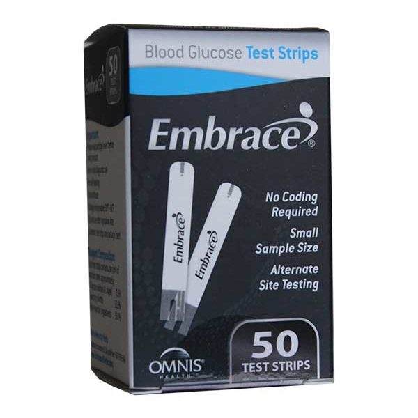 Embrace Blood Glucose Test Strips 50 Count. Special Of The Week EXp: 03/01/2025
