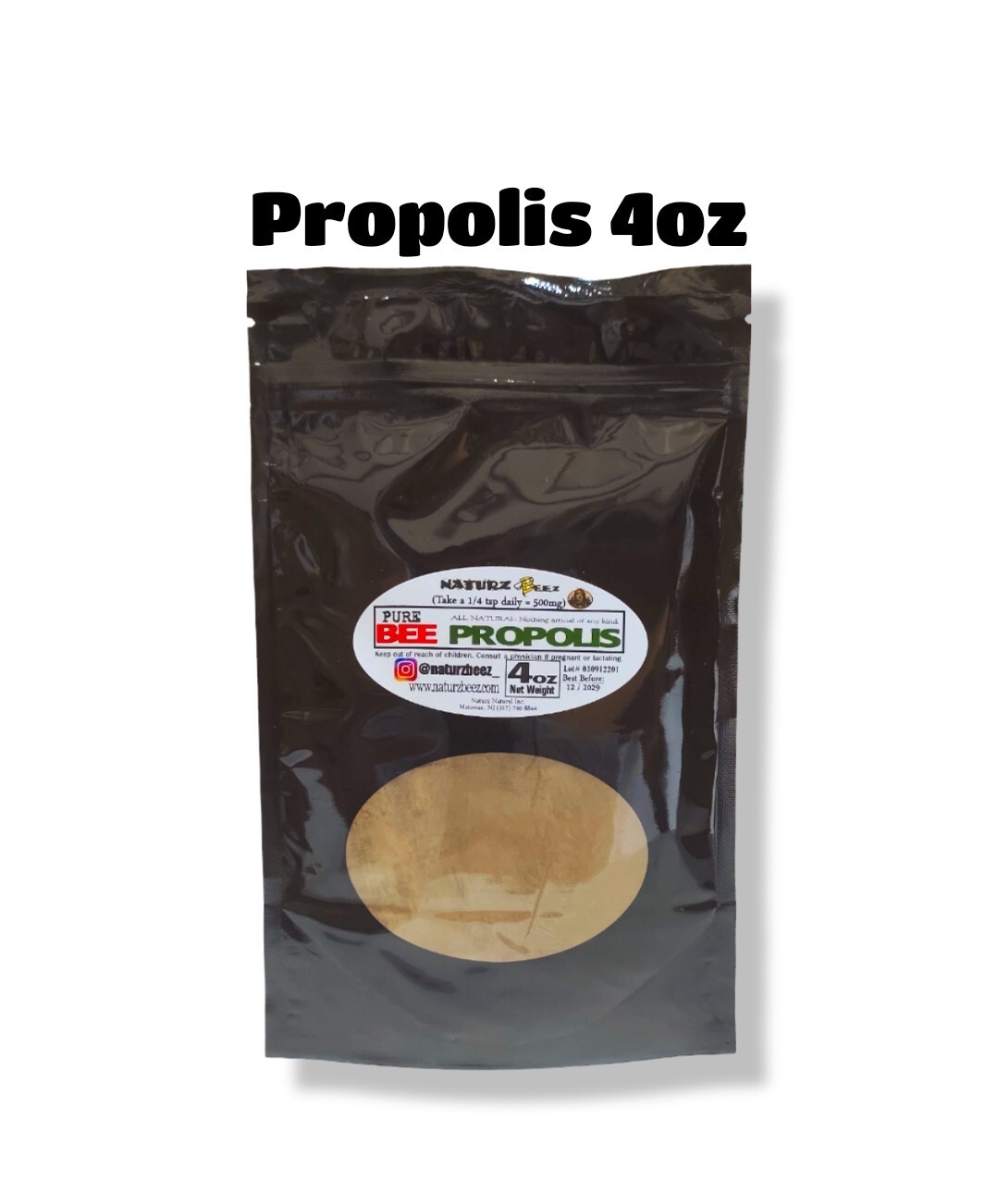 BEE PROPOLIS 4oz 100% PURE RAW POWDER AntiViral AntiBacterial 96 Servings