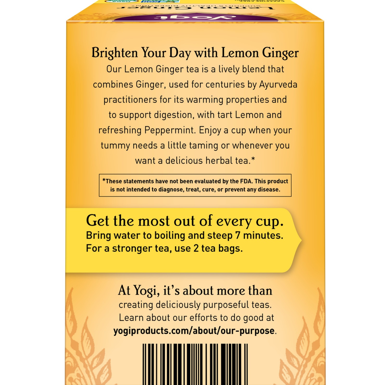 Yogi Tea – Lemon Ginger – Supports Healthy Digestion – 6 Pack, 96 Tea Bags