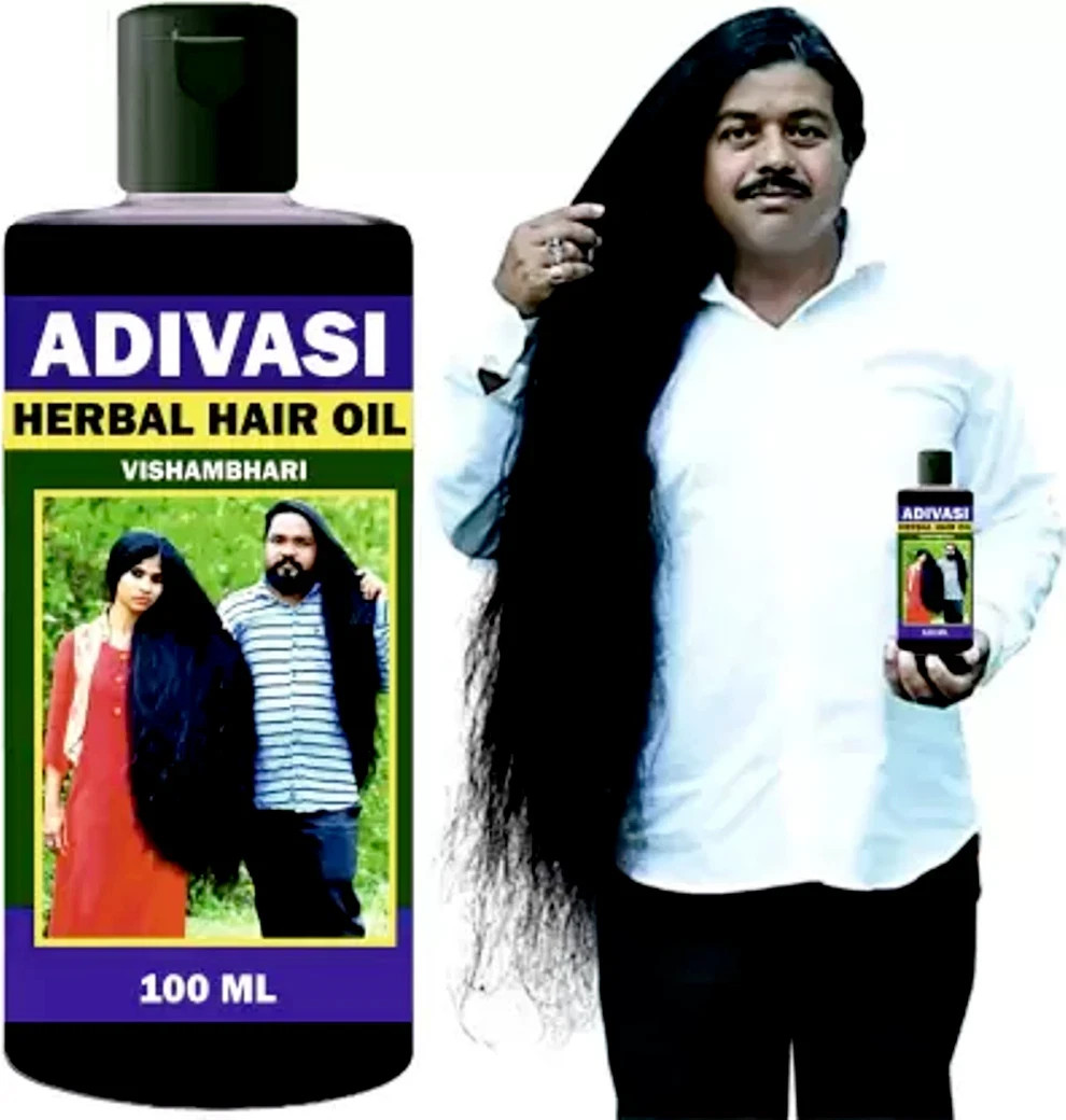 Natural Adivasi Bhringraj Herbal Hair Oil 100ml Made With Pure Ayurvedic Herbs+