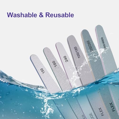 Nail File and Buffer Set, 6 Pcs Professional Nail 6 Pcs Diamond Nail File Set