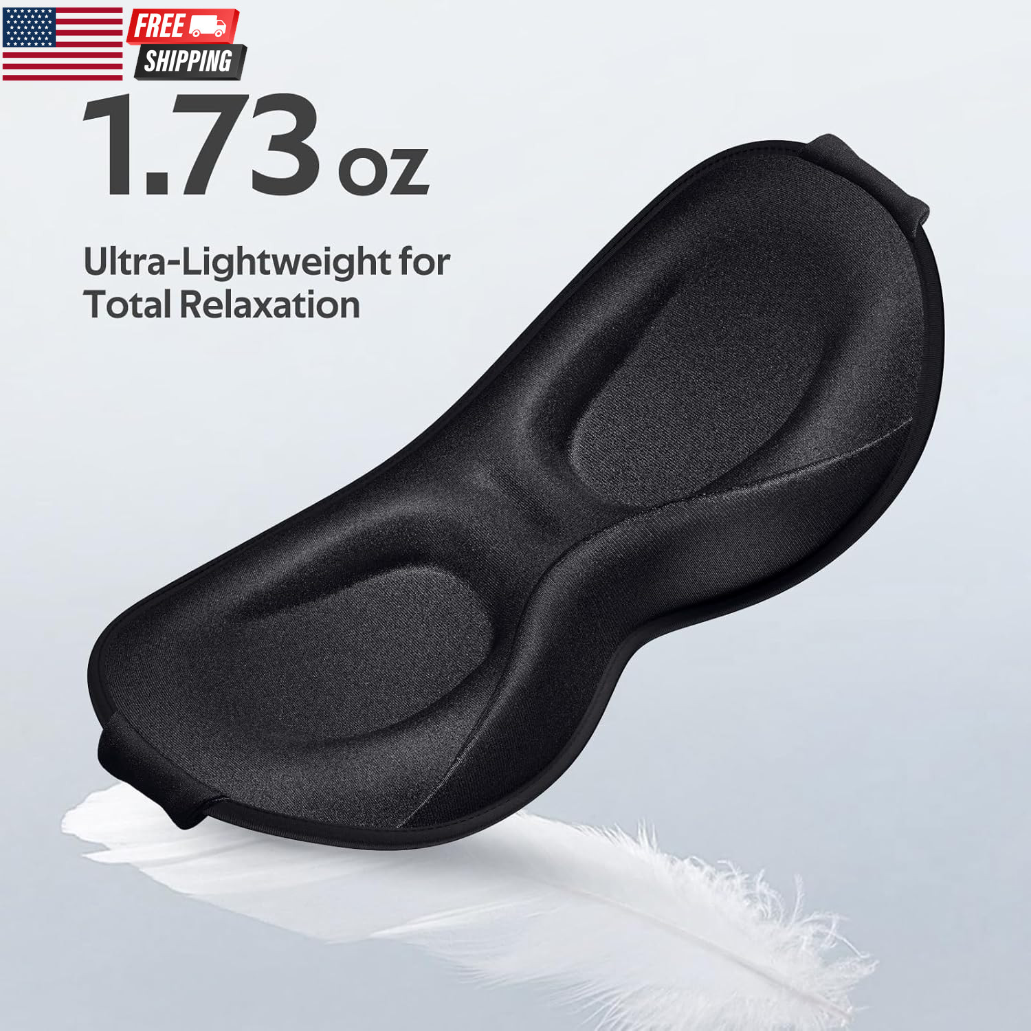 Sleep Mask for Men Women – 100% Blackout Eye Masks for Sleep – 3D Soft Sleeping