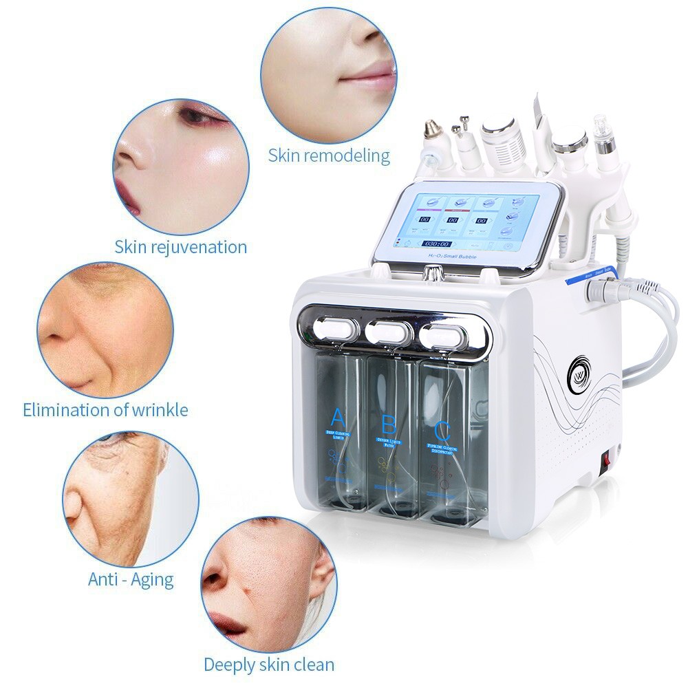 6/7 in 1 Hydrogen Water Facial Cleaner Aqua Peel Dermabrasion Beauty Machine