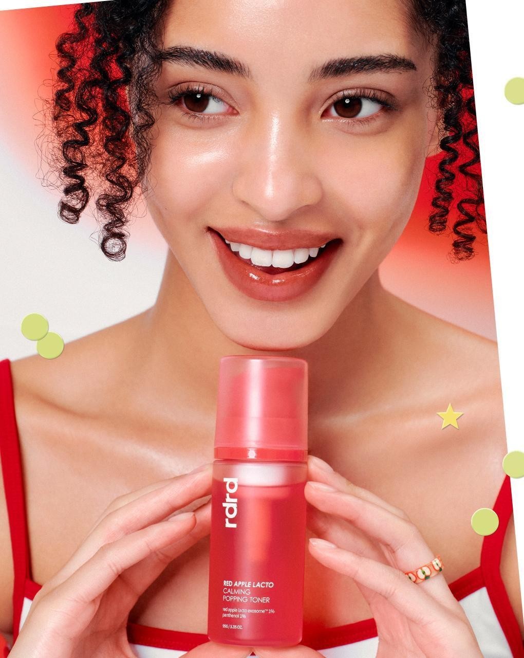 rdrd Vegan Red Apple Lacto Calming Popping Toner 95g Bubble Cooling K-Beauty