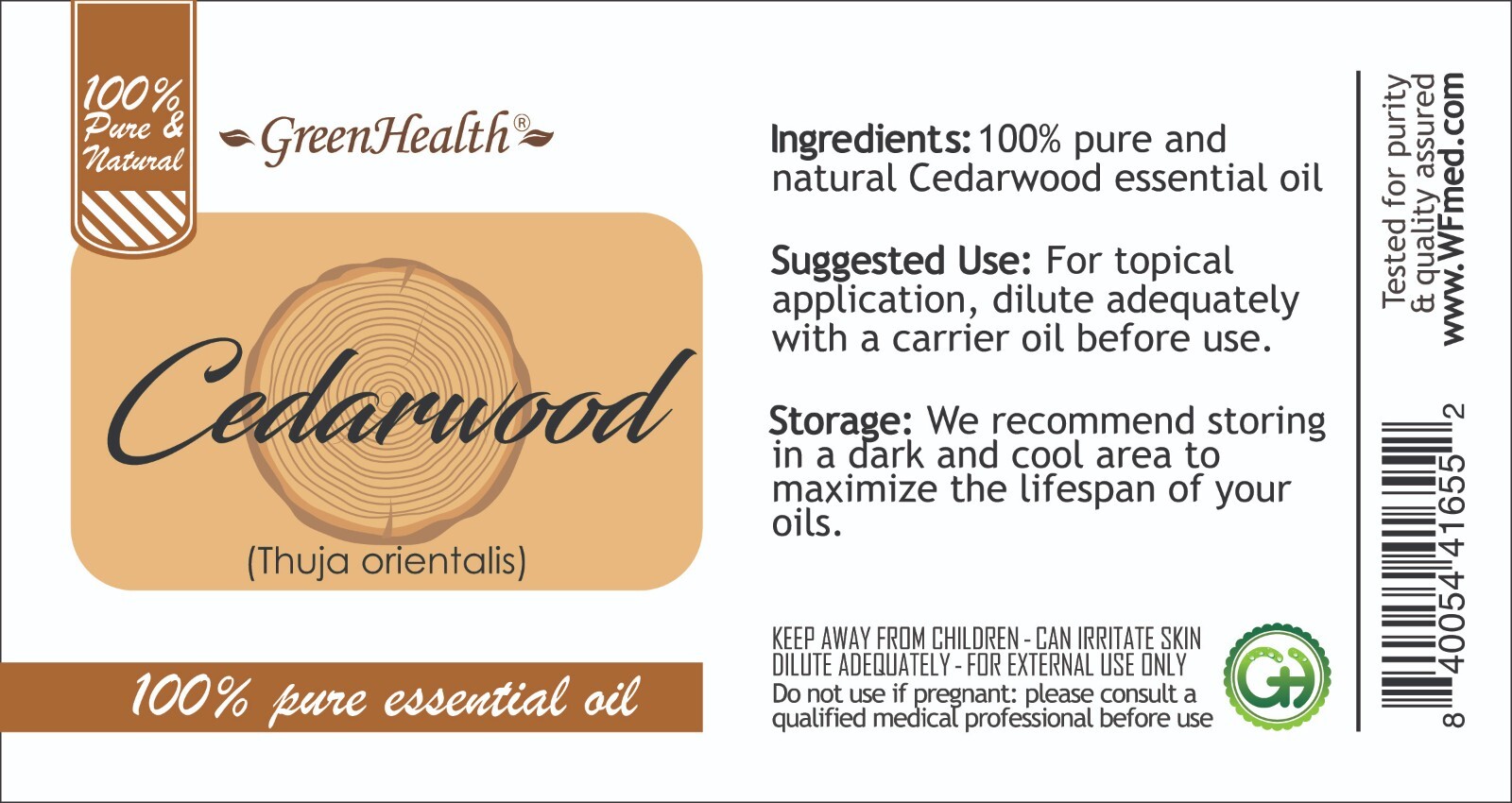 Cedarwood (Chinese) Essential Oil 100% Pure Many Sizes Free Shipping