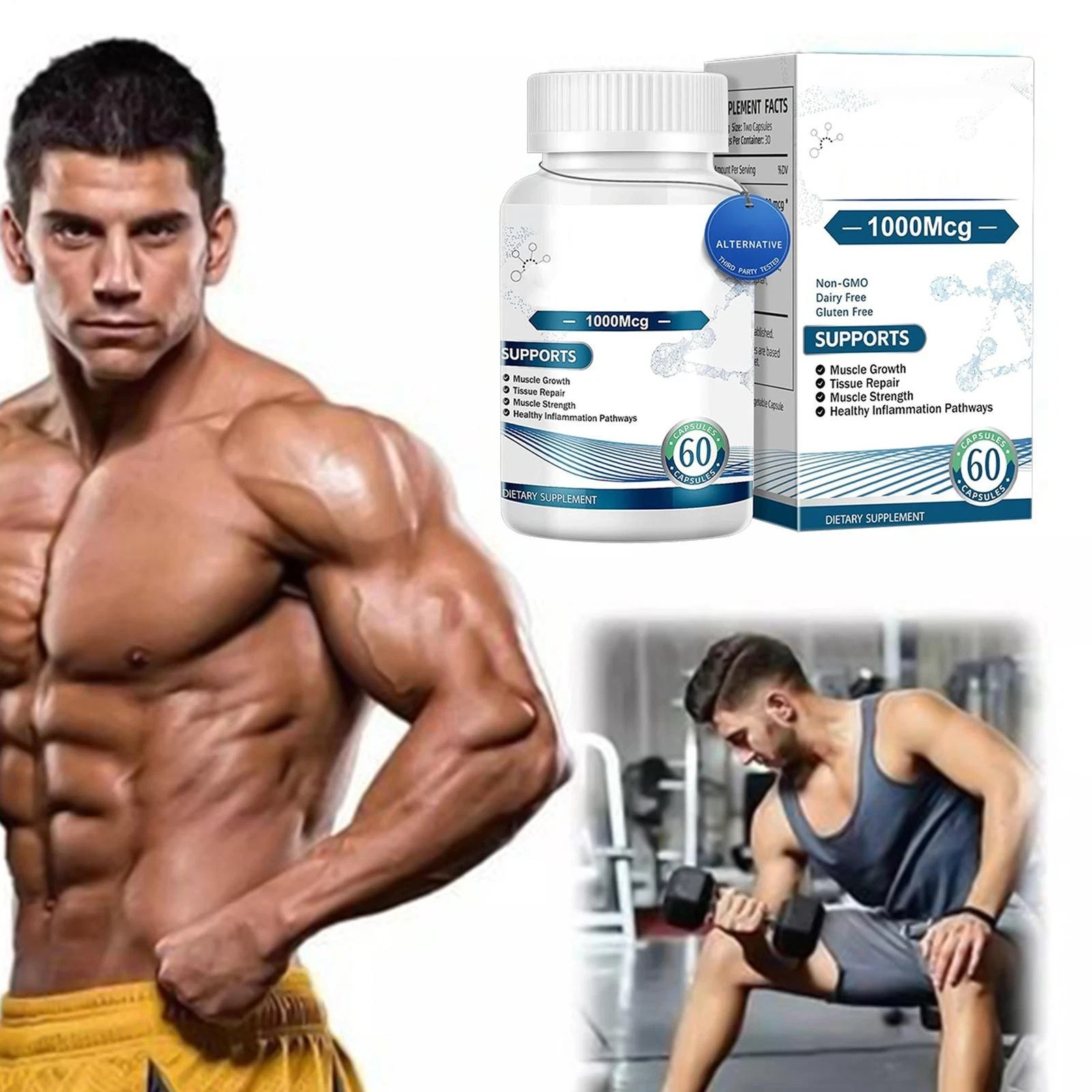 BCP 157 Collagen Peptides Dietary Supplement 1000 mcg 60 Count