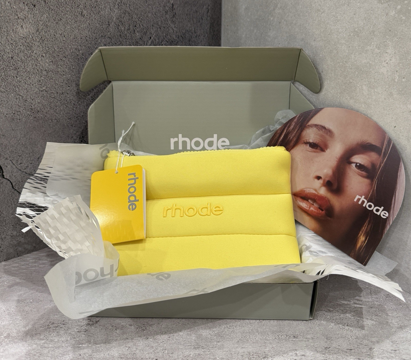 RHODE Cosmetic Pouch Makeup Bag Lemontini Limited Edition Bag Yellow