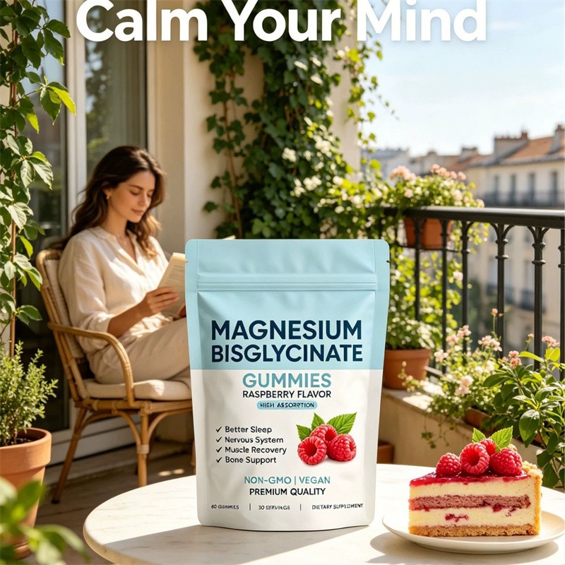 Magnesium Bisglycinate Gummies, with 400mg Magnesium Bisglycinate Chelate