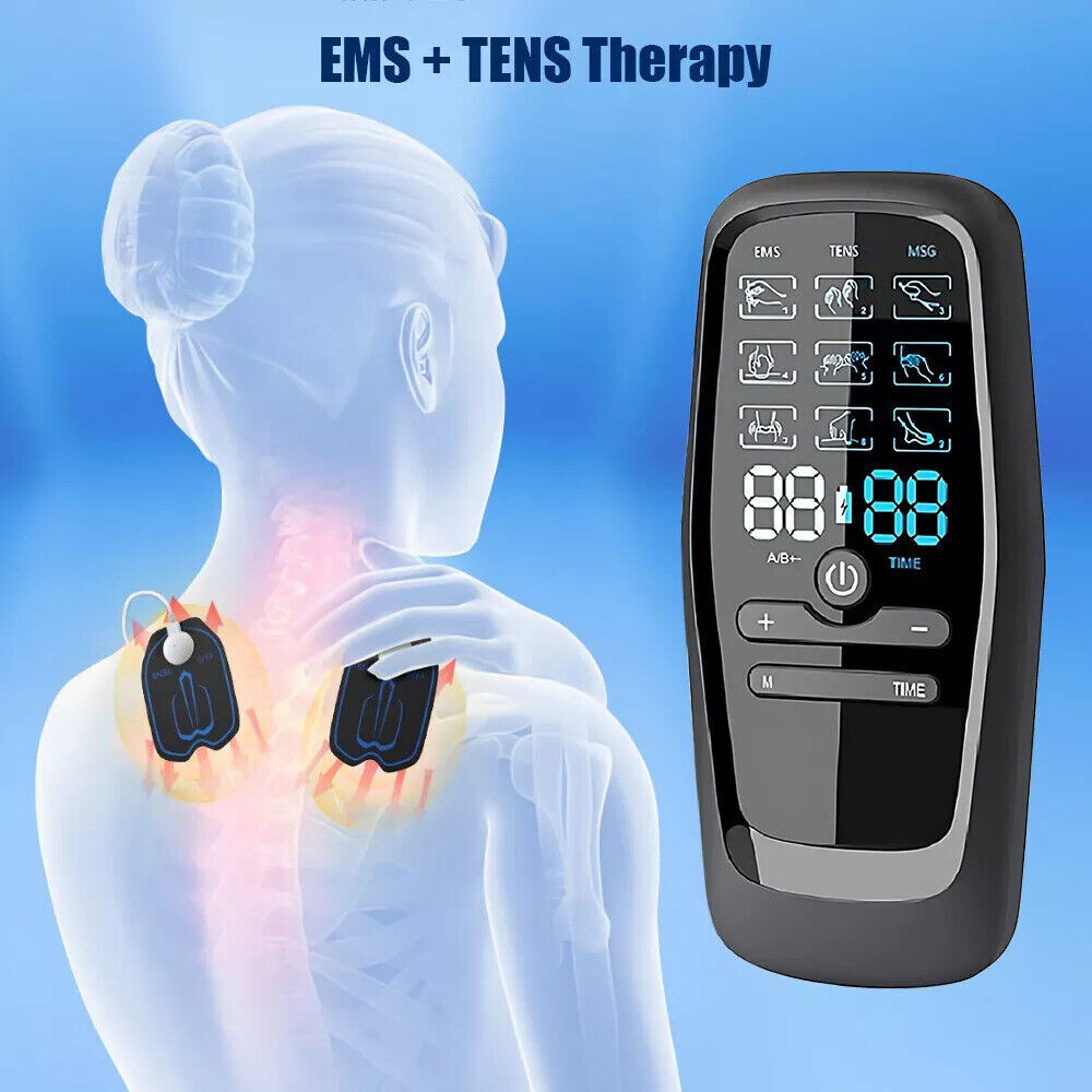 Tens Unit Machine Muscle Stimulator Electrotherapy Device Rechargeable USA