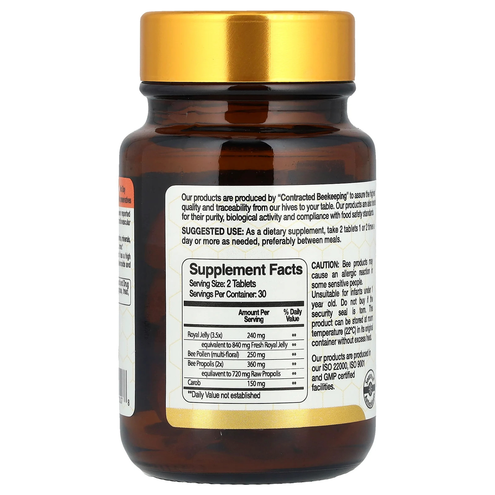 Royal Jelly Bee Pollen Propolis , 60 Tablets