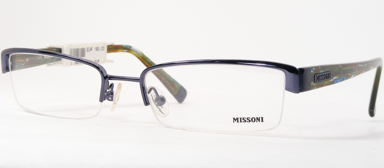 MISSONI MI01904 Dark Blue Purple / Multicolor UNIQUE RARE EYEGLASSES 54-18-140mm