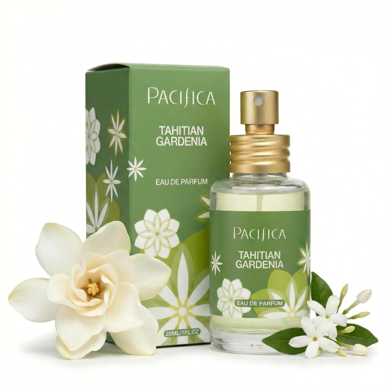 Pacifica Tahitian Gardenia Perfume Spray 1Oz – Tropical Floral Fragrance with Ga