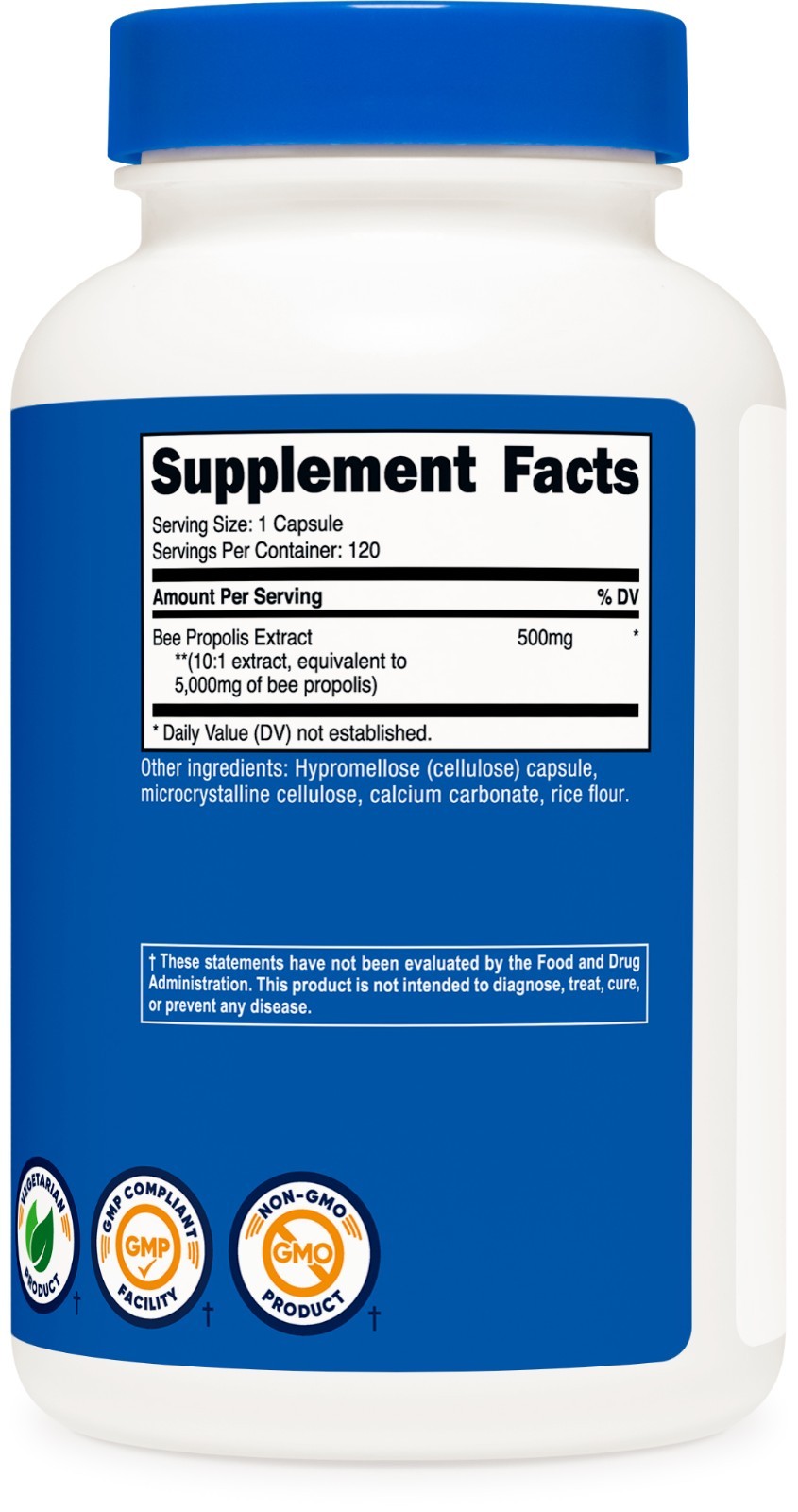 Nutricost Bee Propolis 10:1 Extract 5,000mg Equivalent, 120 Capsules