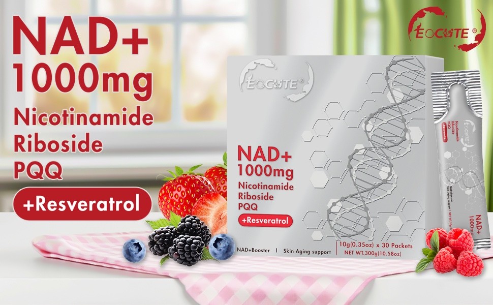 NAD+ Supplement 30pcs, Premium Nicotinamide Riboside & Resveratrol, DNA Repair