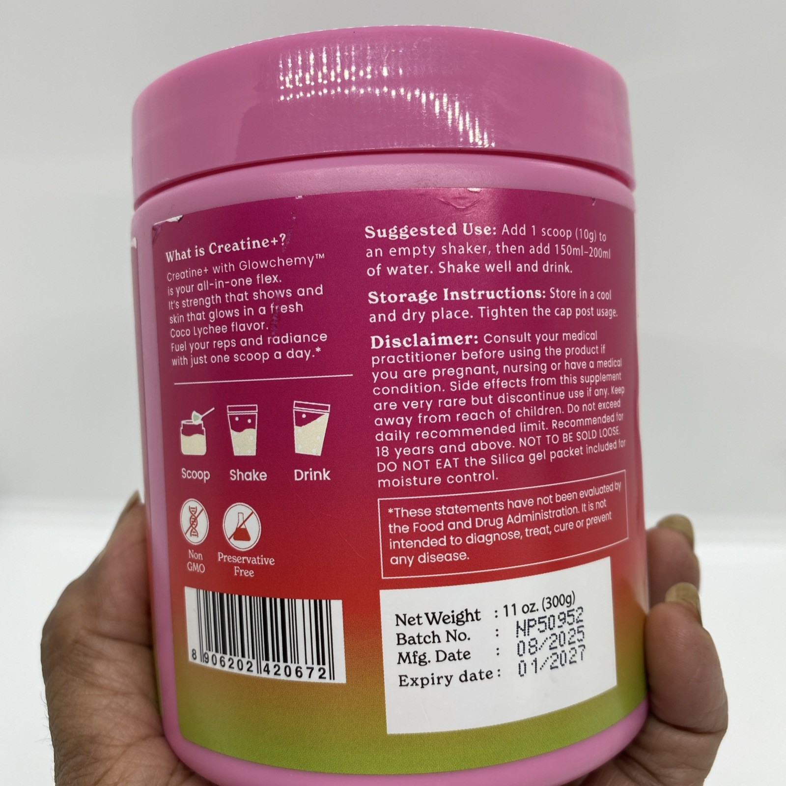 BetterAlt Creatine+ Glowchemy Coco Lychee Women’s Creatine Powder 300g