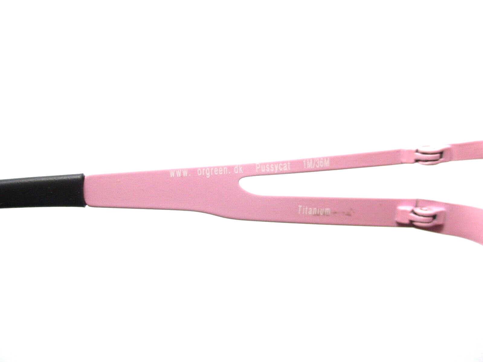 ORGREEN PUSSYCAT 1M/36M Eyeglasses Black Pink Titanium Frame W/ Case 53mm