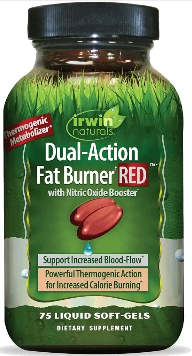 Irwin Naturals Dual-Action Fat Burner, 75 Softgels, Flaxseed Oil, Green Tea, Ex…