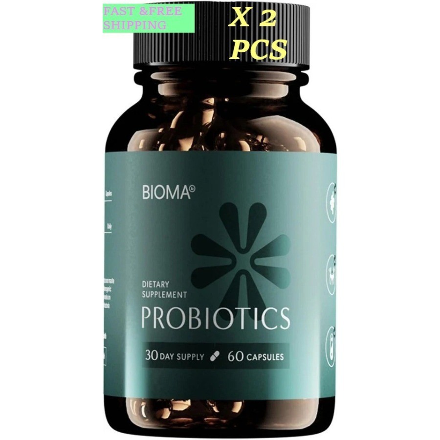 BIOMA Probiotics Digestive Health Gut Support 60 Capsules 1-3 Pack